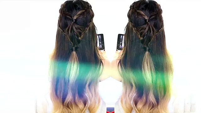 Diamond Headband Braid Hairstyle ★ Half Up Braid Updo Hairstyles