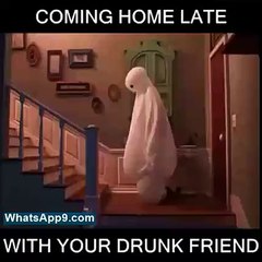Coming Back Home Late With Drunk Friend - Very Funny(whatsapp9.com)