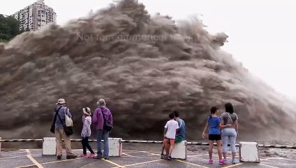 Post-Typhoon Floodwater Release at Taiwan Dam