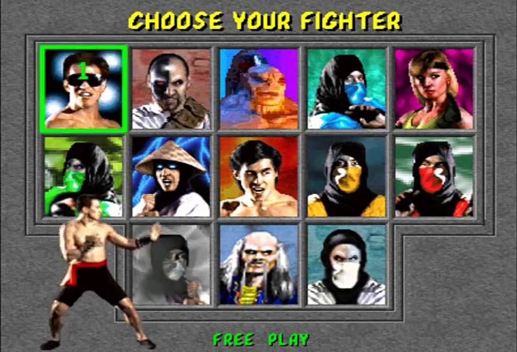 Secret Mortal Kombat Character Select Screen