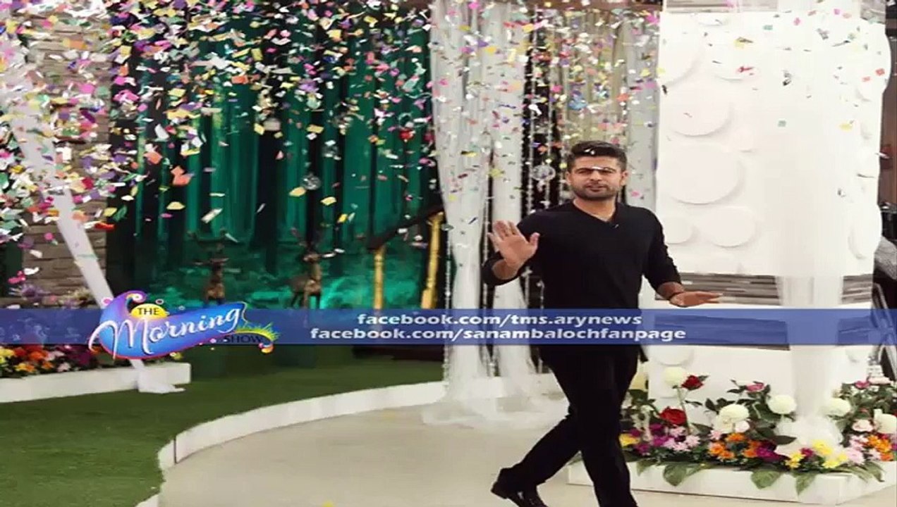 Crickter Ahmed Shehzad at Sanam Baloch Morning Show