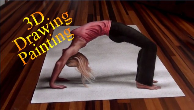 3D Drawing of an optical illusion - Speed Painting - For Girl Character