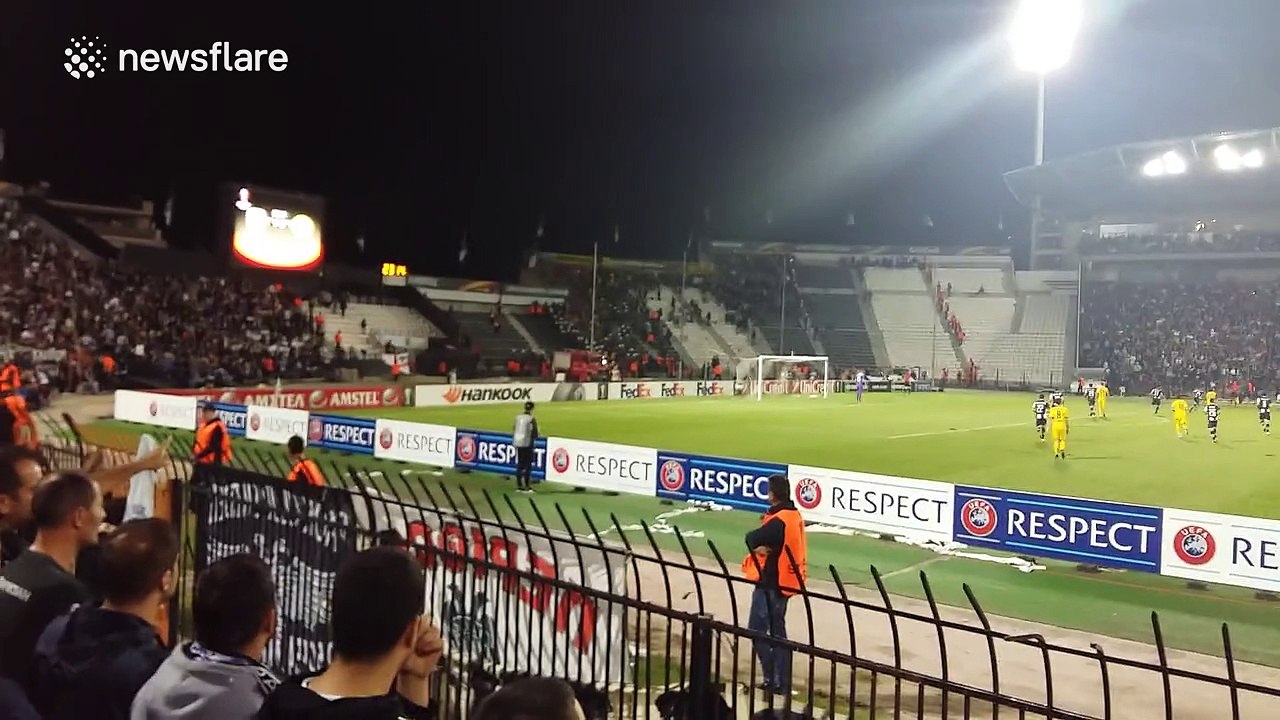 Riots in Thessaloniki: Clashes involving Borussia Dortmund fans at Paok match