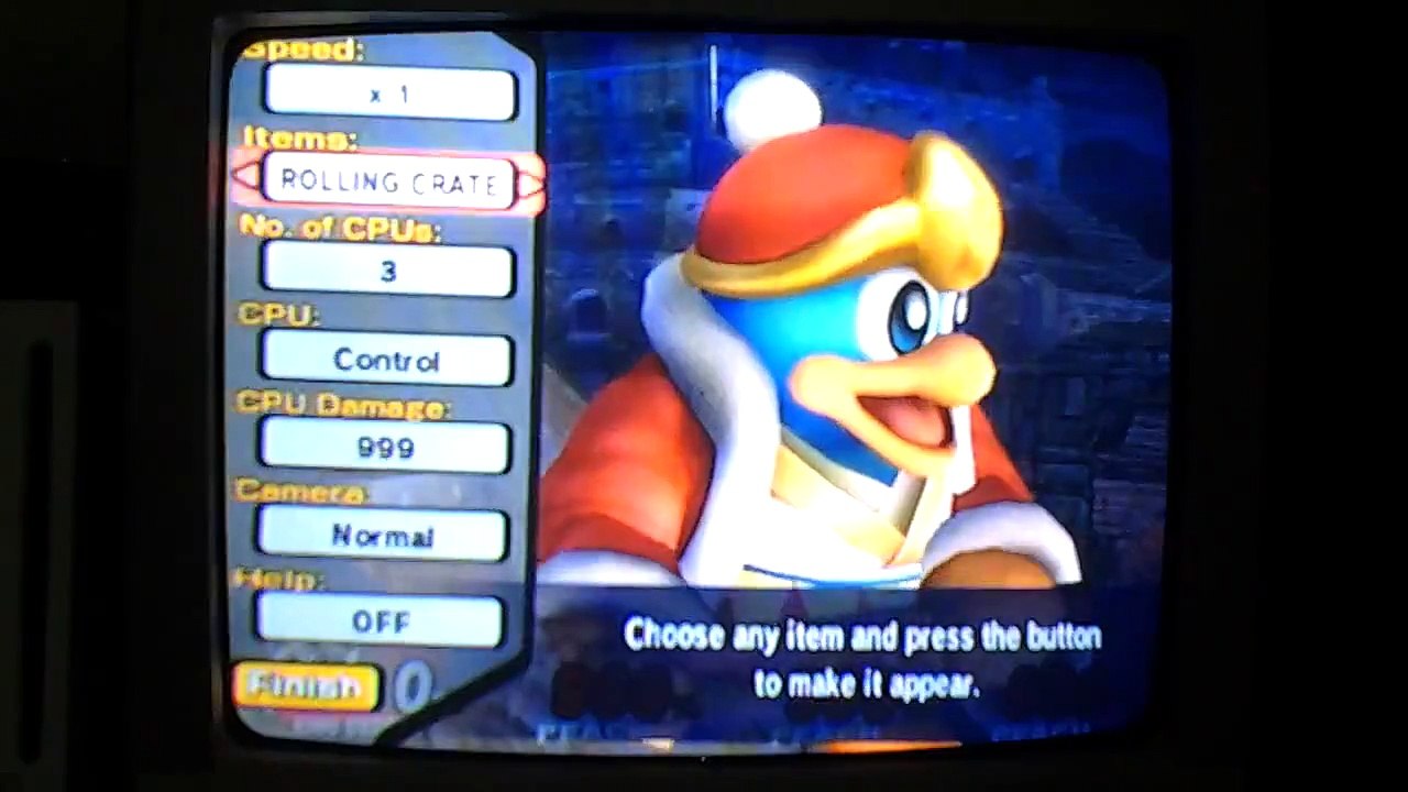 Super Smash Bros Brawl King Dedede and Rolling Crates Glitch(funny)