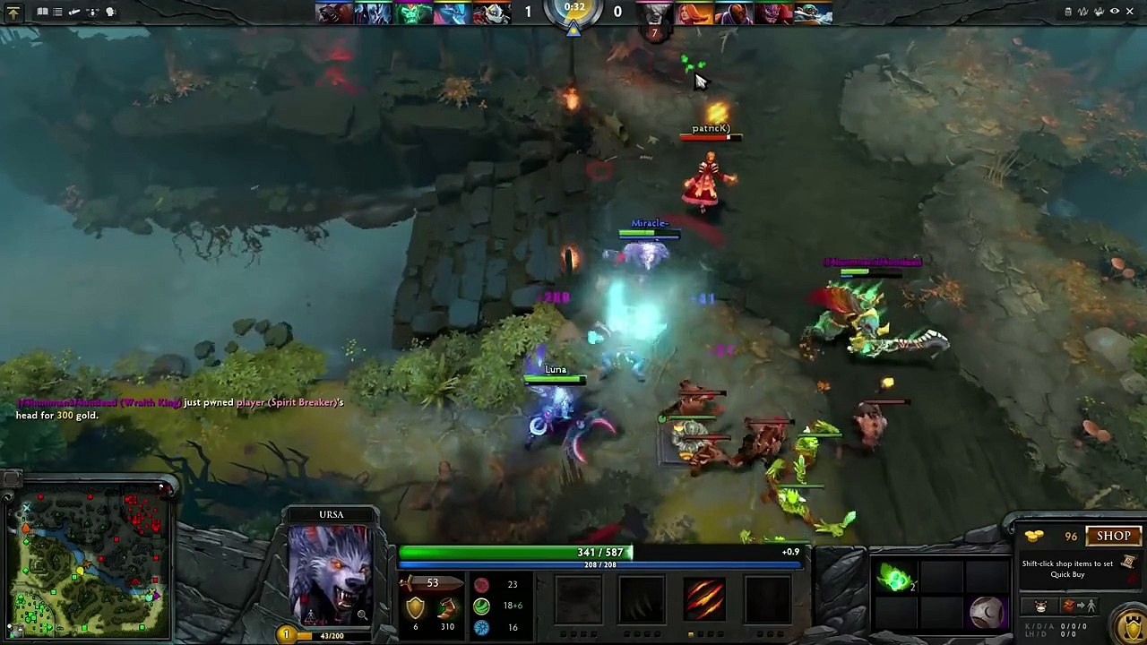 Miracle Ursa with 42 kills — 8000 MMR