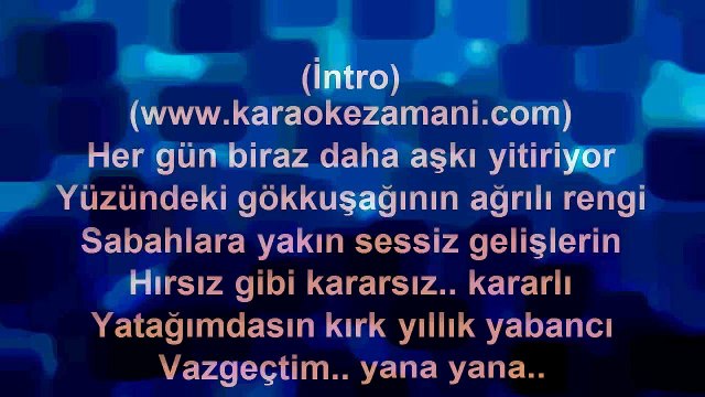 Haktan - Vazgeçtim - 2011 TÜRKÇE KARAOKE