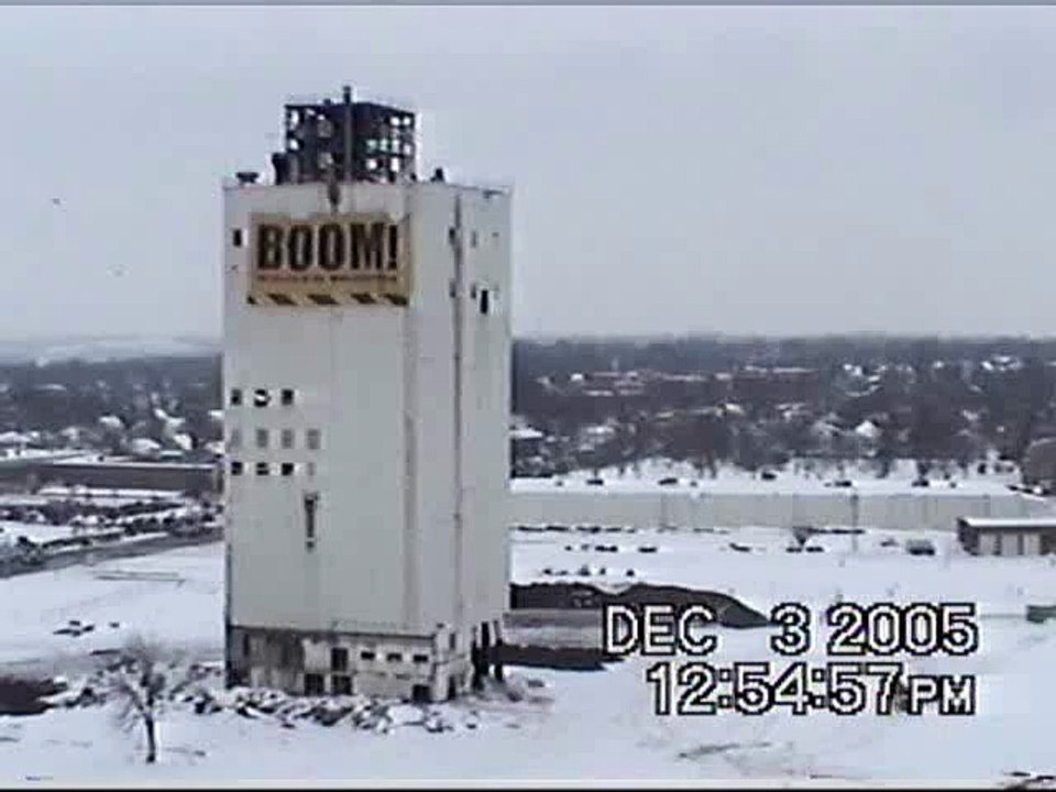 Destruction d'un batiment ratée à Sioux Falls, Dakota du Sud, aux États-Unis