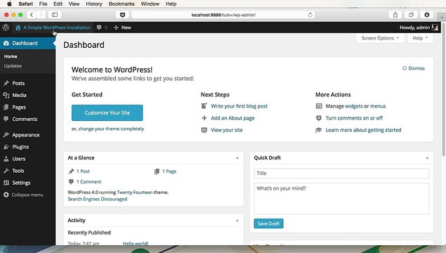 The WordPress Dashboard - A Beginner’s Guide to Using WordPress Tuts+ Course