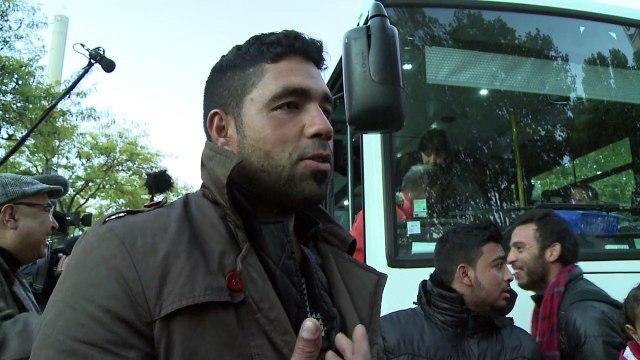 Evacuation d'un campement de réfugiés à Paris