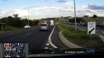 2 car crash caught on dash cam Warrego Highway Queensland