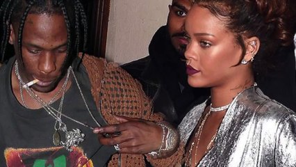 Rihanna and Travis Scott 'party at Paris nightclub' as singer glitters in silver coat
