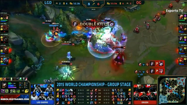 Xpeke Orianna Quadra Kill | League of Legends World Championship 2015 | LGD vs OG