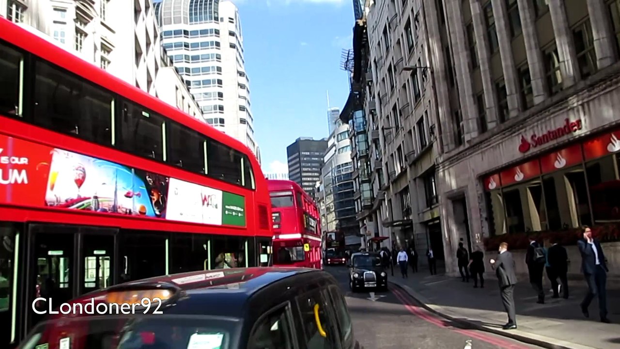 London Buses Route 15 LT400 and RM1941 at Monument, London 1st October 2015