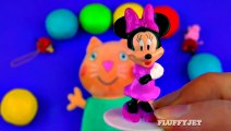 Play-Doh Suprise Eggs with Candy Cat Peppa Pig Sesame Street Shopkins Minnie Mouse LPS FluffyJet [Fu