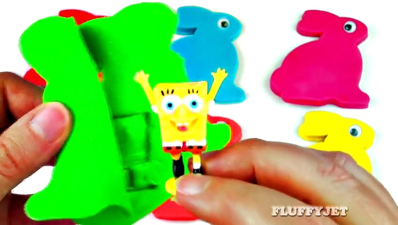 Play-Doh Bunny Rabbit Surprise Eggs Elmo Disney Frozen Spiderman Monsters Inc Donald Duck FluffyJet [Full Episode]