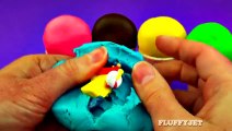 Play-Doh Ice Cream Cone Surprise Eggs Spiderman Minnie Mouse Sesame Street Disney Frozen FluffyJet [