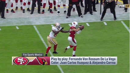 Fox Sports Mexico broadcasters call Mathieu pick-six