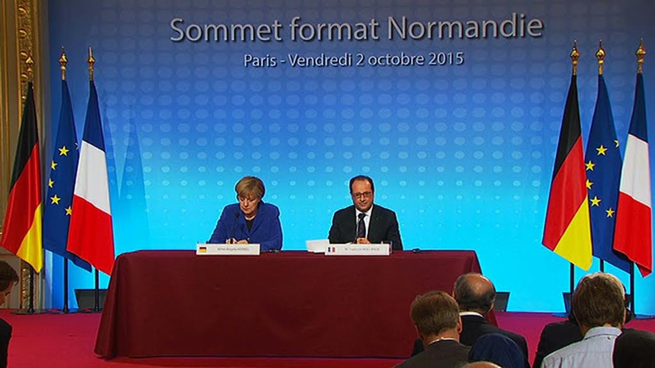 Déclaration conjointe avec Angela Merkel à l'issue du sommet Format Normandie