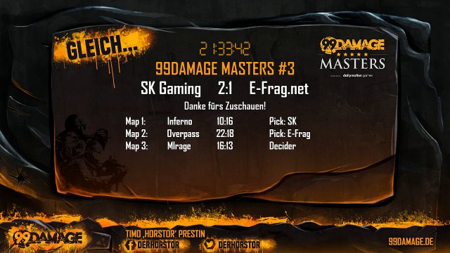 99DAMAGE Masters mit Horstor - German Stream (REPLAY) (2015-10-02 21:33:56 - 2015-10-02 21:35:02)