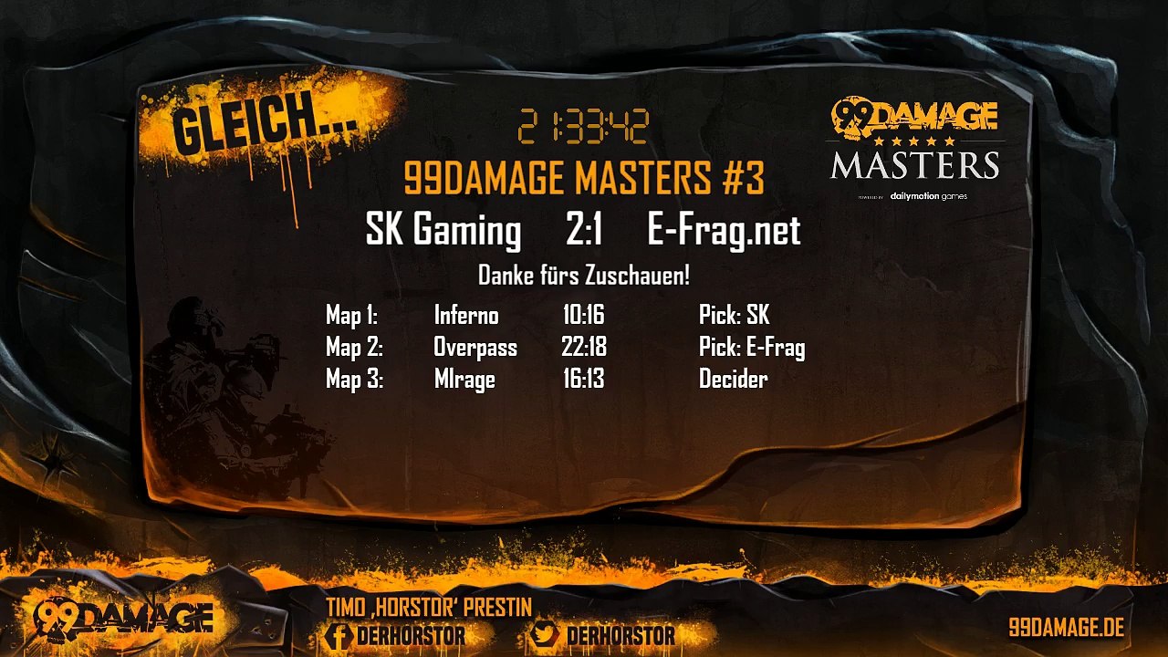 99DAMAGE Masters mit Horstor - German Stream (REPLAY) (2015-10-02 21:33:56 - 2015-10-02 21:35:02)
