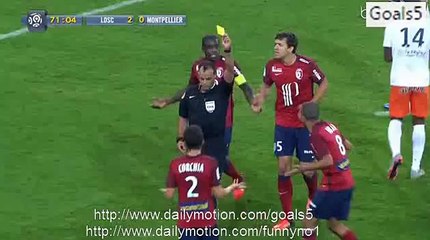 Ryad Boudebouz Penalty MISS Lille 2 - 0 Montpelier Ligue 1 2-10-2015