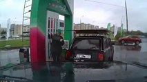 Dancing Talent on Russian Gas Station