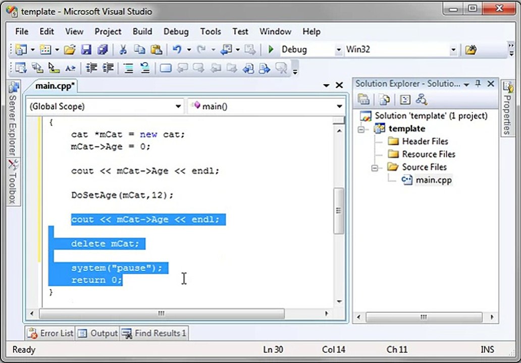 C   22 - Classes and Pointers