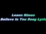 Leann Rimes – I Believe In You Song Lyrics