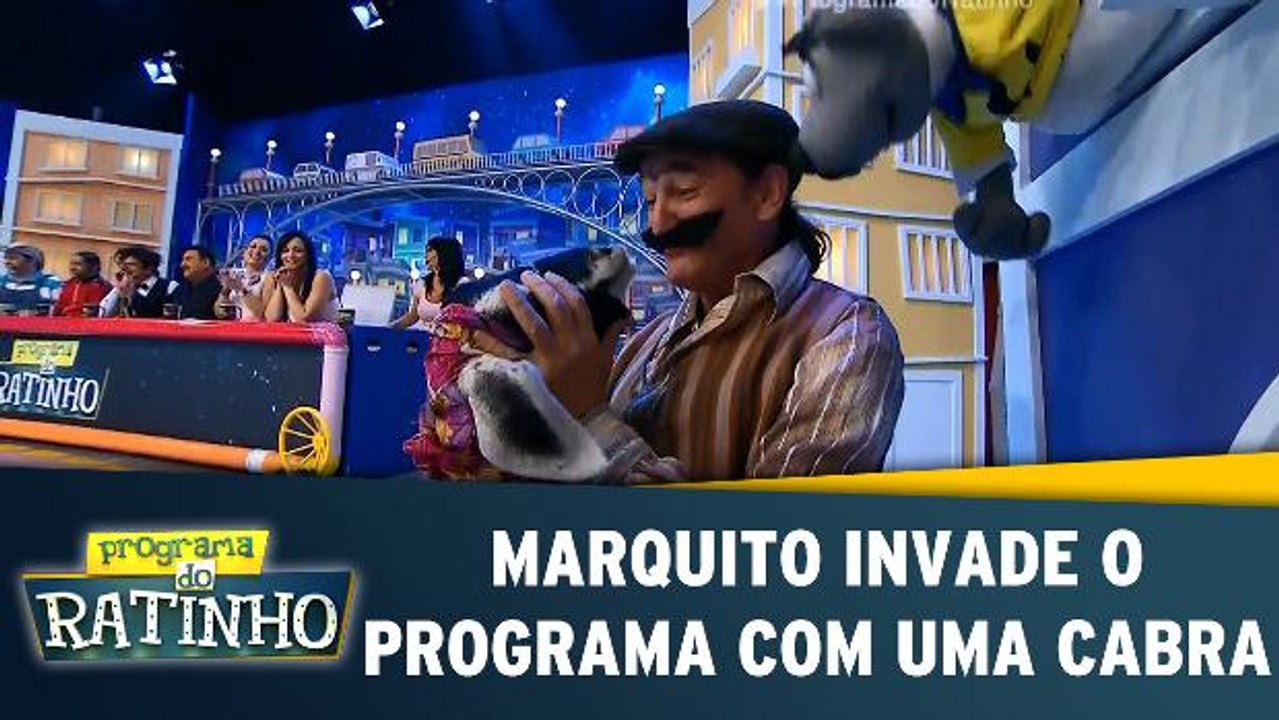 Marquito invade o programa com uma cabra