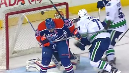 Canucks Rookie Jake Virtanen Scores Goal with His Face
