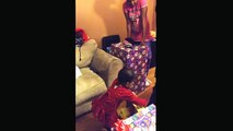 Sophia is opening her Gifts