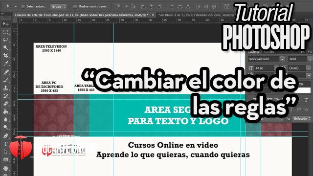 Cambiar el color de las reglas - Tutorial Photoshop