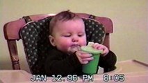 Funny reaction to spilled milk