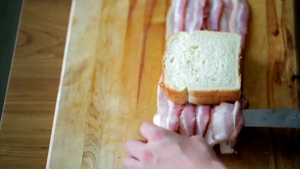 Bocadillo de bacon con queso perfecto