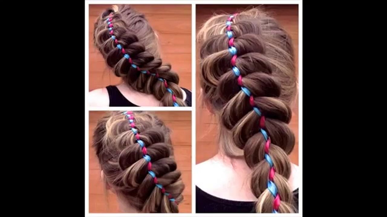 HOW TO DO A 5 STRAND RIBBON BRAID ON YOURSELF braids long medium hair tutorial