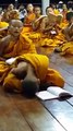 This young monk is just exhausted!