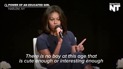 Michelle Obama giving some advices to teenage girls. Funny moment