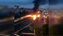 İstanbul Sultanbeyli’de otomobil alev alev yandı !