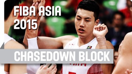 Zhai chases down William to deny his lay-up attempt - 2015 FIBA Asia Championship