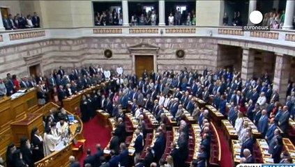 Grèce : cérémonie d'investiture du nouveau parlement