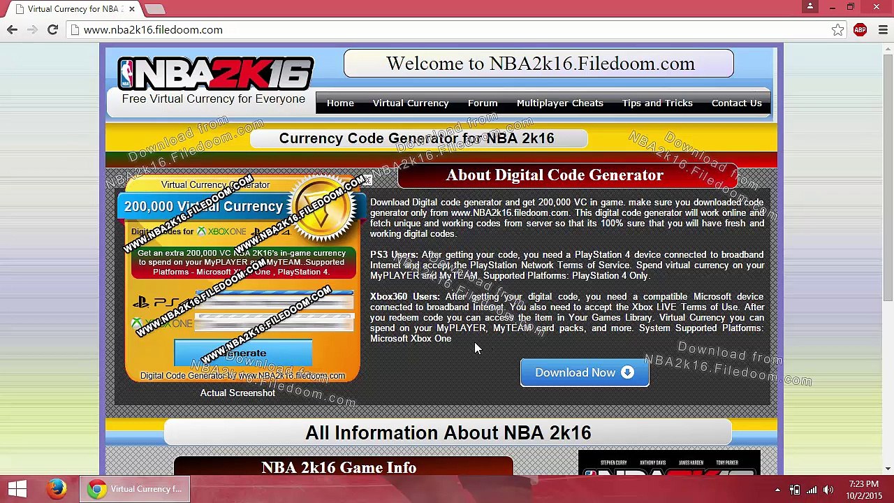 NBA 2k16 Virtual Currency