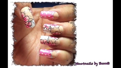 Cute bridal floral nail art tutorial