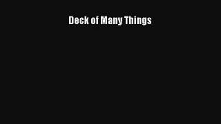 Deck of Many Things Download Free Book