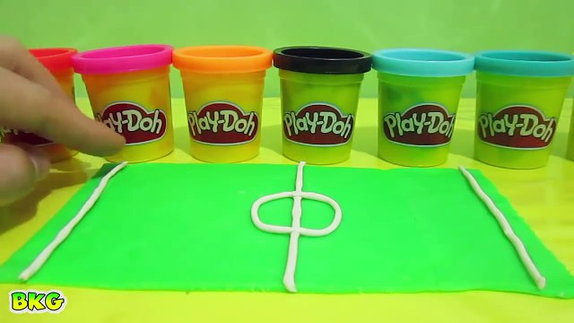 Play Doh Football Match Spiderman Hello Kitty Smurfs Angry Birds Donald Duck Disney Princess