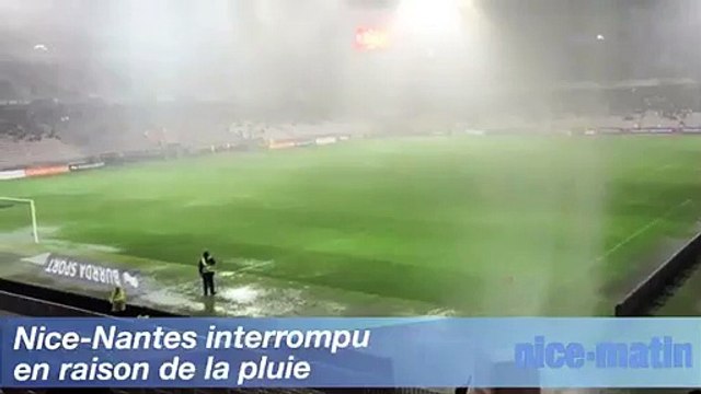 Orages à Nice: le match Nice-Nantes interrompu