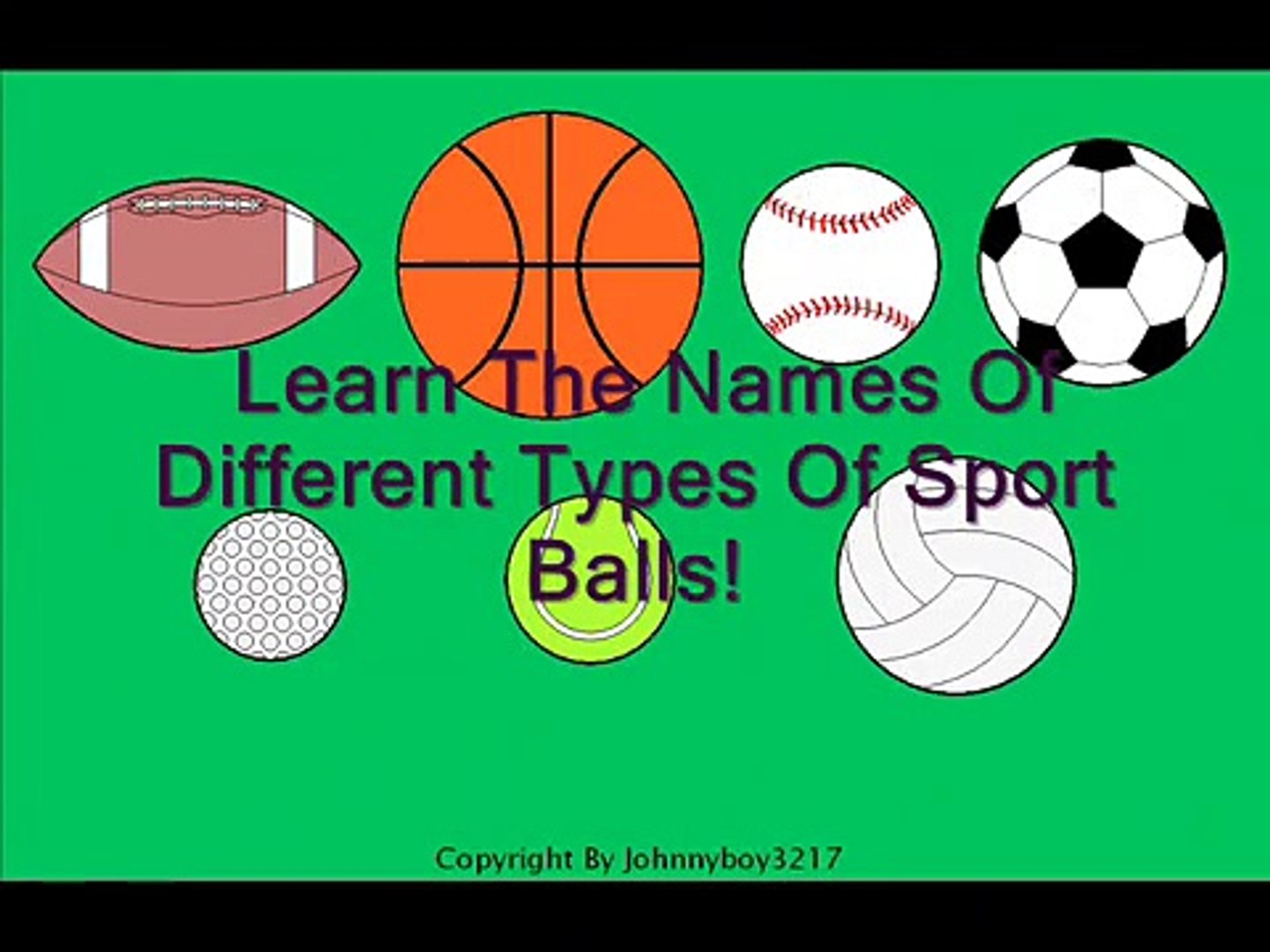 Learn The Names Of 7 Different Sport Balls For Children Sport Equipment Train Dailymotion Video