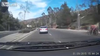 Crazy Woman Causes Accident By Abandoning Car While Still In Drive