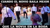 Videos graciosos , videos divertidos novio le baila a la su novia en la boda muy gracioso