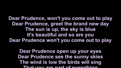 Beatles – Dear Prudence Lyrics