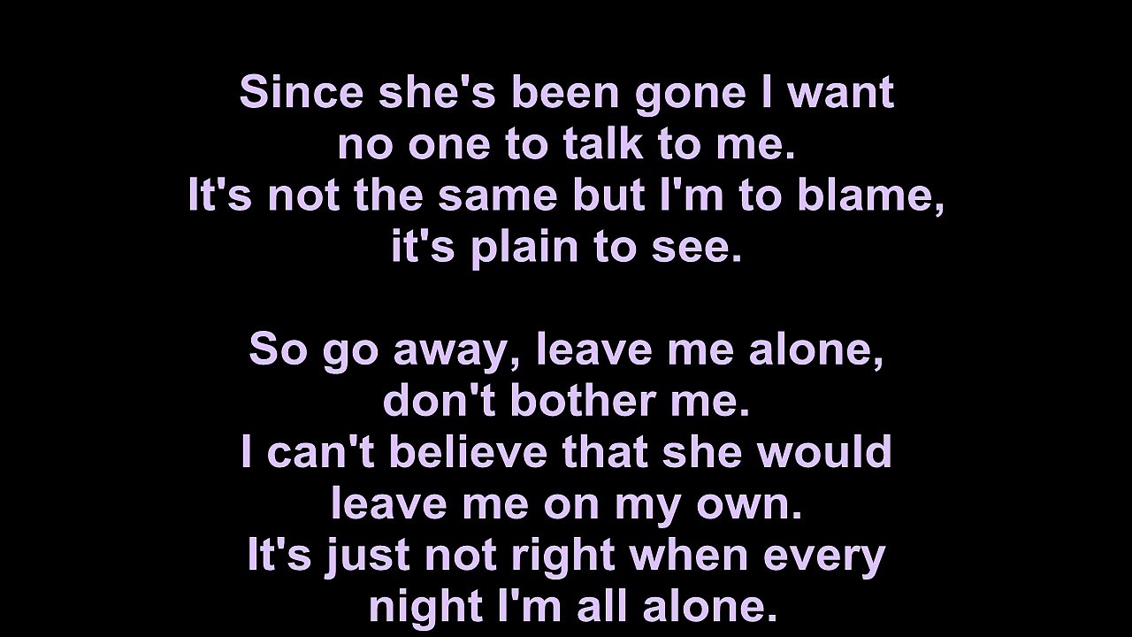 Beatles – Don't Bother Me Lyrics